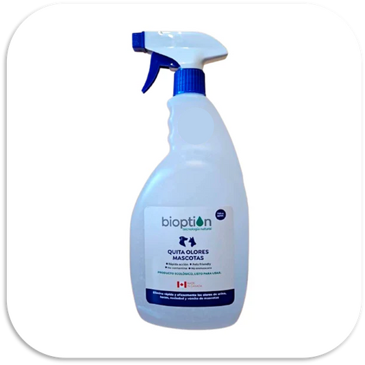 Quita Olores para Mascotas Bioption – Spray Enzimático 750cc