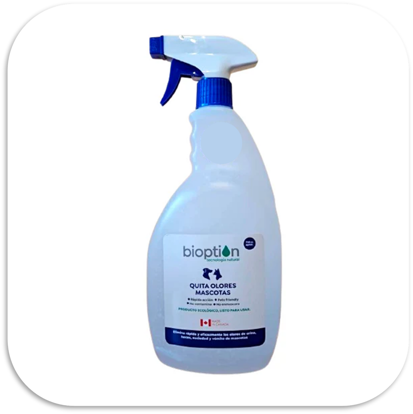 Quita Olores para Mascotas Bioption – Spray Enzimático 750cc