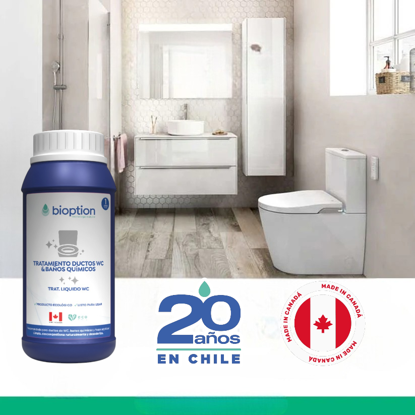 TRATAMIENTO LÍQUIDO WC Y BAÑOS QUÍMICOS – BIOPTION 1L
