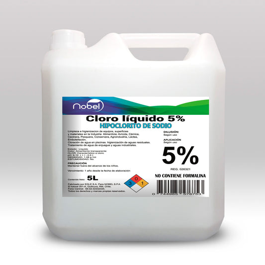 Cloro Liquido Al 5% 5L