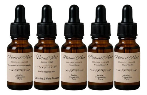 Pack 5 Aceites Natural Mist Para Humificadores Aromatizador