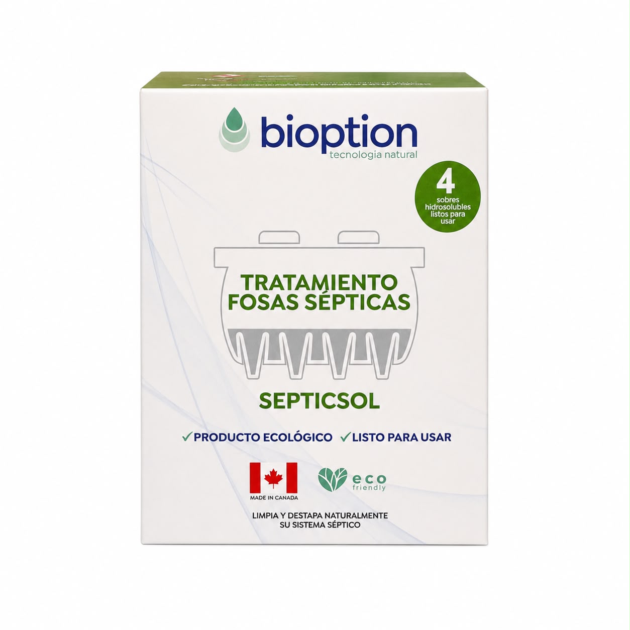 Tratamiento Fosa Séptica Bioption Septicsol 4 Sobres
