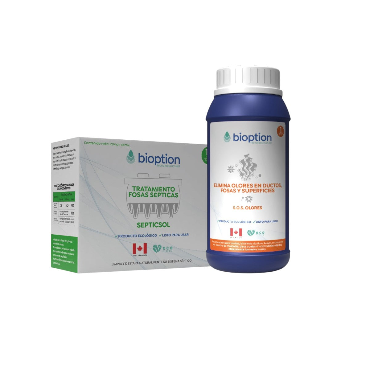 Pack Bioption S.O.S.: Elimina Olores + Septicsol