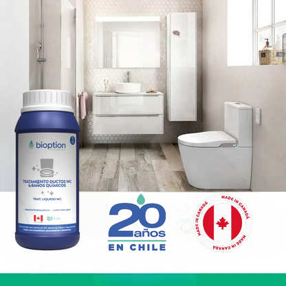TRATAMIENTO LÍQUIDO WC Y BAÑOS QUÍMICOS – BIOPTION 1L