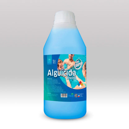 Trini Vital Store Alguicida Ecocooper concentrado de 1 litro para eliminar algas y clarificar el agua de piscinas.