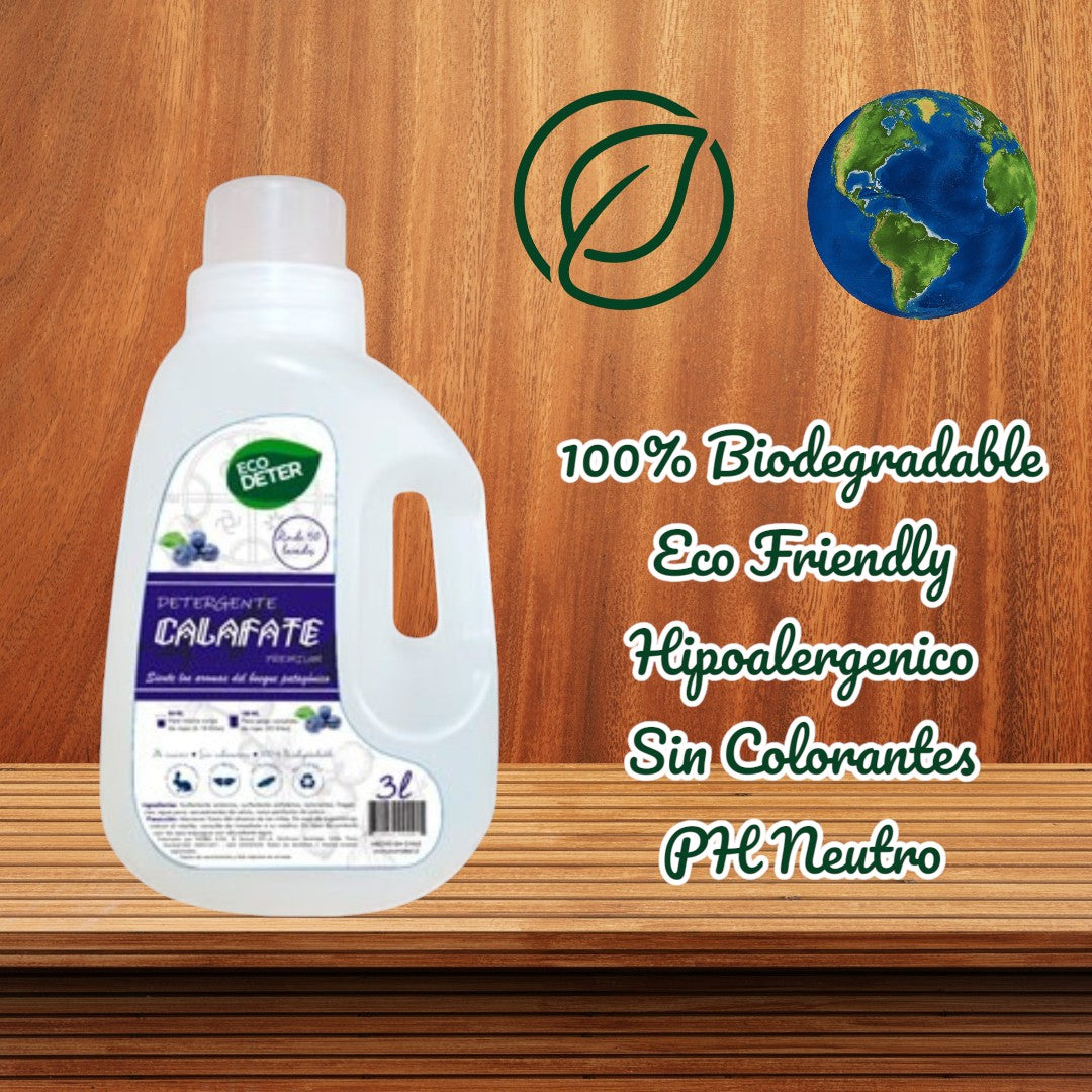 Detergente líquido orgánico Nobel Calafate de 3 litros en Trini Vital Store, biodegradable y eco-friendly.