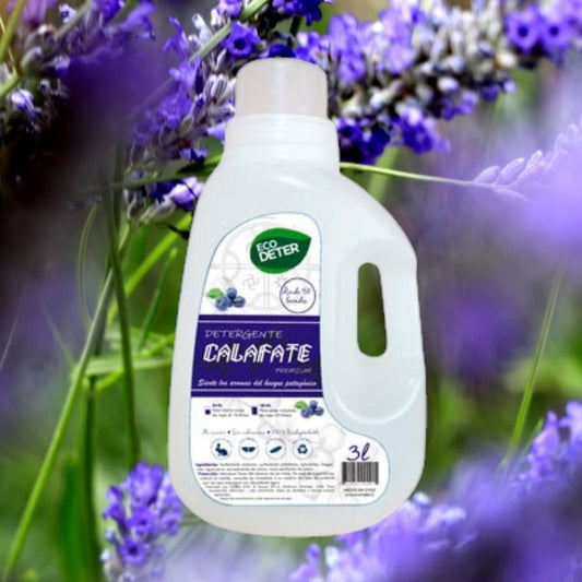 Detergente líquido orgánico Trini Vital Store de 3 litros con aroma a Calafate, fórmula biodegradable y eco-friendly.