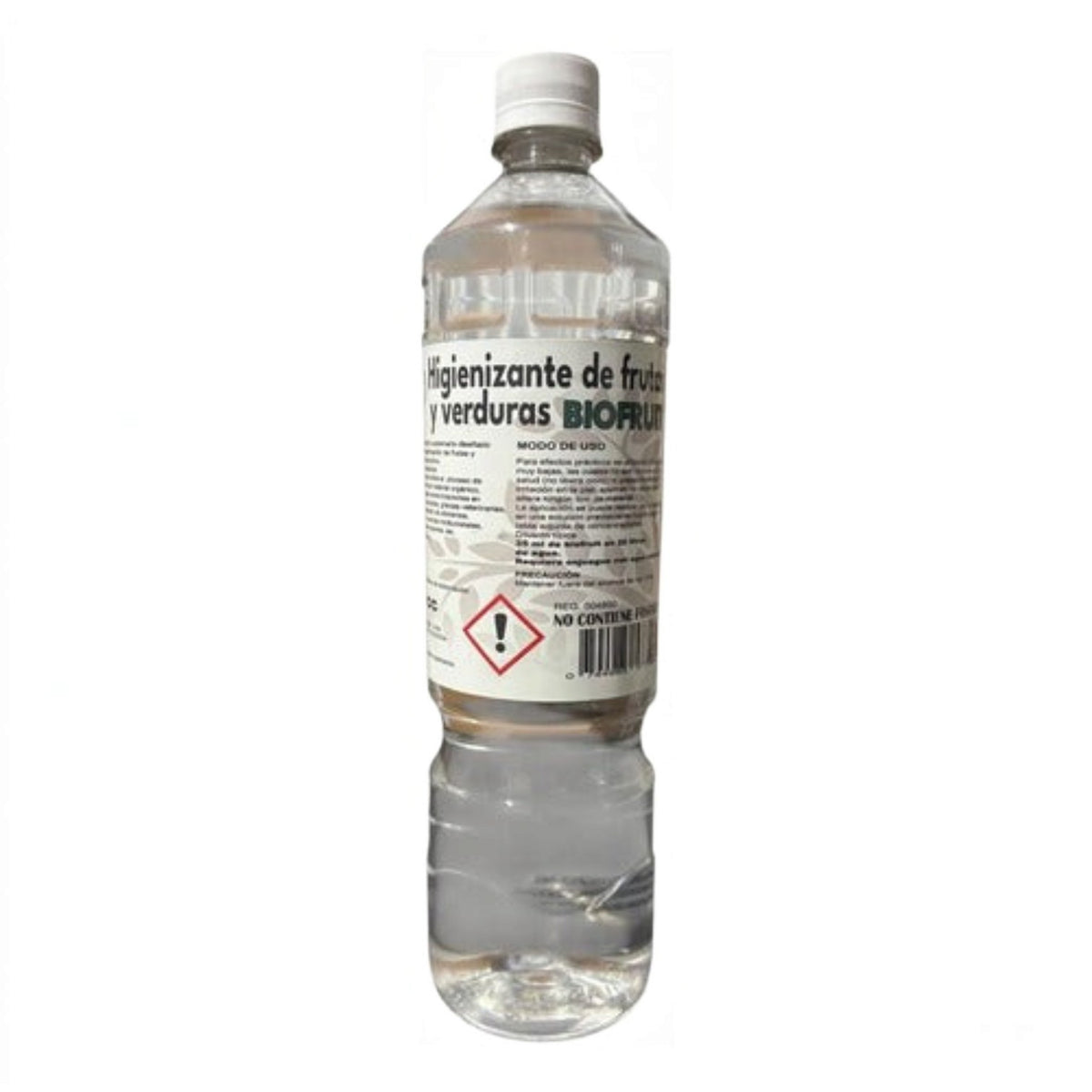 Botella de 900cc de higienizante para frutas y verduras Biofruit de Trini Vital Store para desinfectar alimentos.