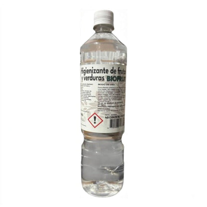 Botella de 900cc de higienizante para frutas y verduras Biofruit de Trini Vital Store para desinfectar alimentos.