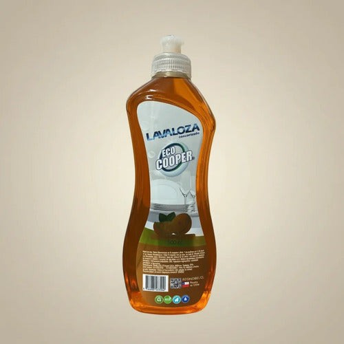 Lavaloza Eco Cooper Concentrado Naranja de 500cc en Trini Vital Store, detergente líquido con aroma cítrico