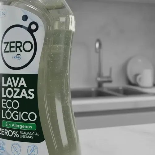 Lavalozas ecológico Nobel Zero de 500cc en Trini Vital Store, fórmula concentrada sin fragancias para lavado manual.