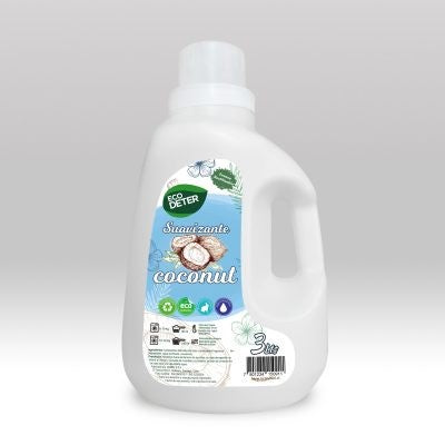 Suavizante ecológico Trini Vital Store de coco en bidón de 3 litros para ropa suave y con aroma natural.