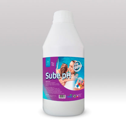 Envase de 1 Kg de Sube pH EcoCooper de Trini Vital Store, producto en polvo para equilibrar el pH de piscinas.